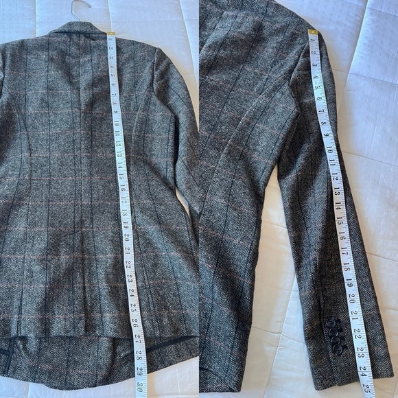 Treasure & Bond Plaid Double-breasted Blazer S Windowpane Herringbone - Picture 15 of 15